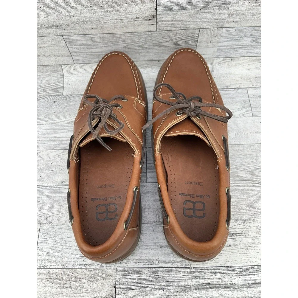 Allen Edmonds Eastport Men Size 11D‎ Tan Leather Boat Shoes Handsewn Loafers